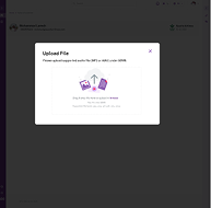 Upload file modal dialog